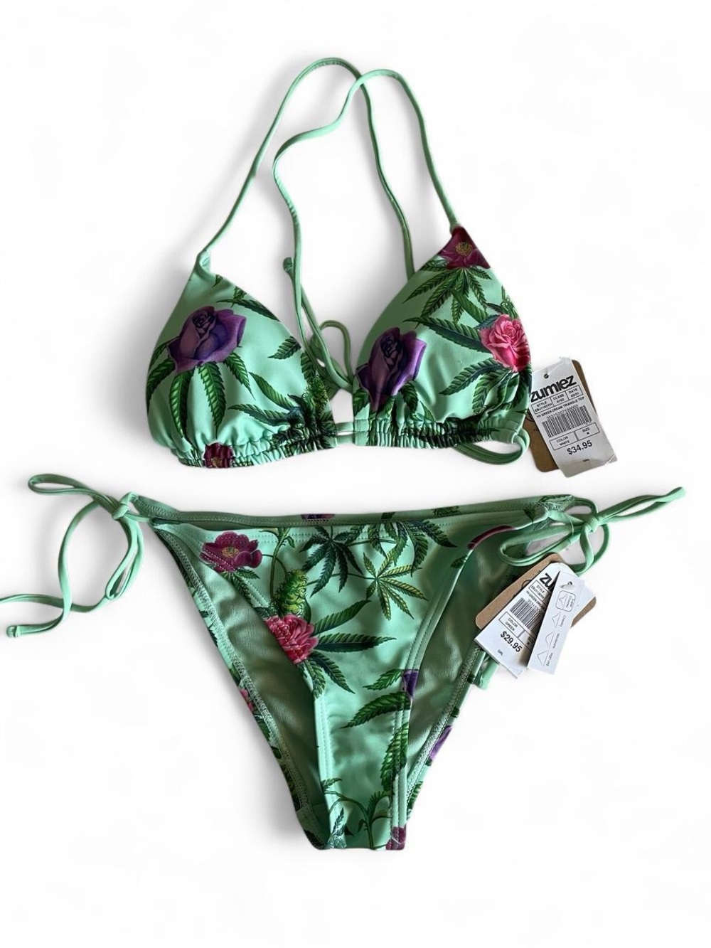 Your Highness Green Dream Triangle Bikini Set